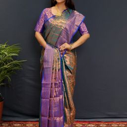 VILLAGIUS Woven Design Zari Kanjeevaram Saree-image-63