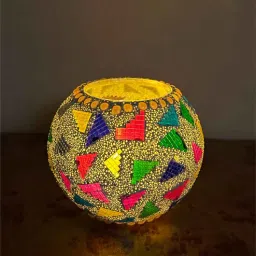 hanable india Traditional Glass Mosaic Tealight Candle Holder-picture-15