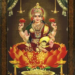 indianara GODDESS LAXMI (2218) WITHOUT GLASS Digital Reprint 10.2 inch x 13 inch Painting-picture-35