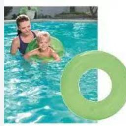 Children's (IND*50) beach swimming ring 76 cm Green Inflatable Swimming Safety Tube-17