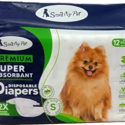 Smarty Pet Disposable Pet Diapers for Small Dogs & Puppies (Size - Small, 280mm x 380mm, Pack of 12 Pcs) Disposable Dog Diapers-image-12