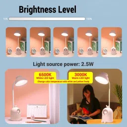 akr Powerful Rechargeable Emergency Lamp/Student Reading Light/Led Foldable Desk Study Lamp image 5