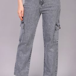 Women Boyfriend High Rise Grey Jeans-image-121