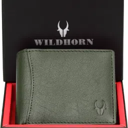 Men Casual Green Genuine Leather RFIDWallet - Mini-image-58