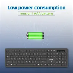 EARTHONIC K105-WLK Wireless Standard Multi-device Keyboard Compatible with Desktop image 3