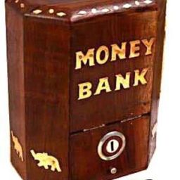 Wooden Money Box Octagonal with Lock Sheesham with Brass Elephant Inlaid Each Side Long Special Coin Bank-image-22