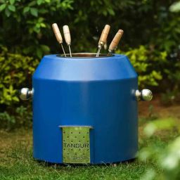 haus of bars by speedx Charcoal Tandoor with 4 Skewers (Blue)-picture-6