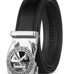 Men Black Artificial Leather Belt-image-83