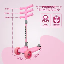 toys r us avigo Scooter with 3 Level Height Adjust & Foldable with LED Rotary Light Up Wheels image 4