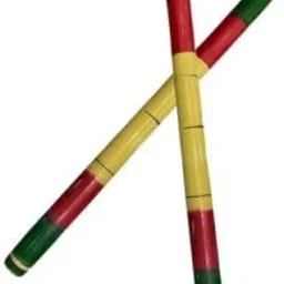 Wooden Tiranga Dandiya Stick for Garba Navratri Dance Celebration, 1 pair Dandia Sticks-image-6