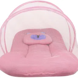Velvet Bedding Set with Foldable Mattress, Mosquito Net and Pillow for New Born Babies Standard Crib-image-61