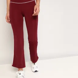 Women Solid Maroon Track Pants-image-40
