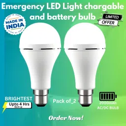 Rechargeable Emergency Bulb Inverter Bulb, 4Hr battery backup_Pack of 129WR128 4 hrs Bulb Emergency Light-image-47