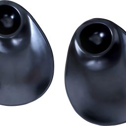 Oval Pakoda Plate Black with Chutney Compartment |Serving Dish for Snacks,Samosa Tray-image-34