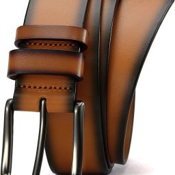 Men Casual, Evening, Formal, Party Tan Artificial Leather Belt-image-58