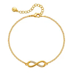 MYKI Cubic Zirconia Gold-Plated Charm Bracelet-picture-48