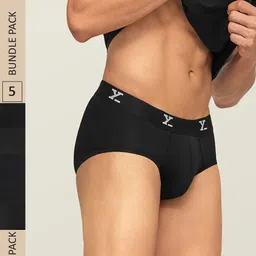 XYXX Men Solid Pack Of 5 ACE IntelliSoft Modal Briefs-21
