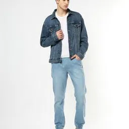 Men Mid-Wash Slim Fit Jogger Jeans-image-57