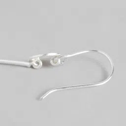 EL REGALO Silver-Toned Three-Circle-Long Drop Earrings image 3