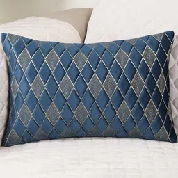 Designer Rectangle Cushion Covers 12x18 Set of 1 | Premium Velvet Sofa Throw Pillow Covers | Stylish Modern Home Dcor | Blue Color-image-60