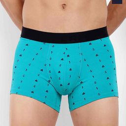 LOGGERHEAD Pack Of 2 Printed Mid Rise Trunks - LHPT008-AQUA-NAVYBLUE-AQUA-NAVYBLUE-55