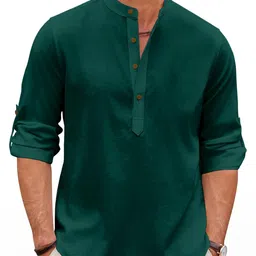 Fifth U Men Green Kurta-picture-14