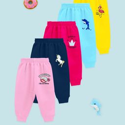 YK Pack of 5 Girls Printed Cotton Track Pants-picture-34