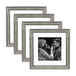 Art Street Silver -Toned & White Wood Wall Photo Frames (Pack of 4)-19