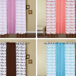 Dekor World Multicoloured Set of 3 Long Door Curtain image 2