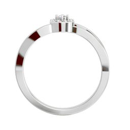 Sparkles Lab Grown Diamond 0.09 Carat Round Halo Ring IGI Certified 14K White Gold-image-86