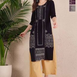 Anouk Rustic Women Pack of 3 Ethnic Motifs Printed Crepe Kurta-image-54
