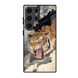 QRIOH Unisex Raging Tiger Printed Samsung Galaxy S24 Ultra 5G Back Case Mobile Accessories-image-75
