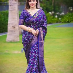 FLOURIOUS Women Bandhani Printed Organza Saree-image-14