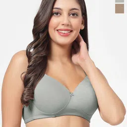SHYAM SONS FLAIR Women Pack of 2 Full Coverage Lightly Padded Seamless T-shirt Bra-image-60