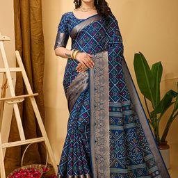 V3 FASHION STUDIO Ethnic Motifs Zari Art Silk Banarasi Saree-29
