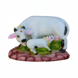 Navyaksh White Cow Bachda Showpiece-image-6