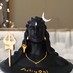 Navyaksh Black & Gold Toned Religious Marble Idol Showpiece-picture-12