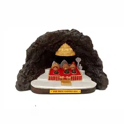 krishnagallery1 GoldToned and Red  MATA Vaishno Devi Darbar Idol Showpiece-image-0