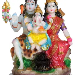 krishnagallery1 Red Yellow Lord Shiv Parivar Statue Showpiece-image-9