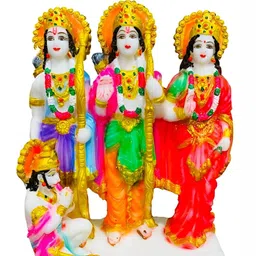 krishnagallery1 Red & White Ram Darbar Statue Showpiece-1