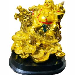 krishnagallery1 Gold Toned & Red Laughing Buddha Showpiece-10