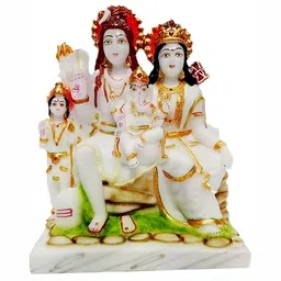 krishnagallery1 White Marble Shiv Parivar Showpiece-picture-15