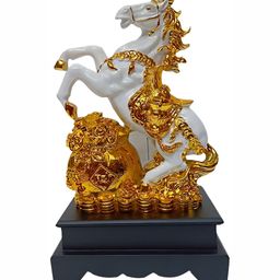krishnagallery1 White & Gold Toned Animal Metal Showpiece-image-19