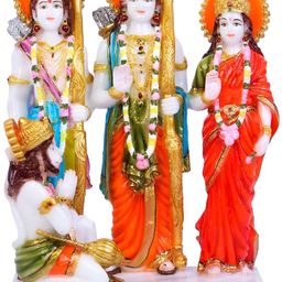 krishnagallery1 White Red Ram Darbar Statue Showpiece-21