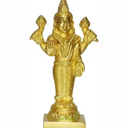 krishnagallery1 Gold Toned Brass Religious Idol Showpiece-image-69