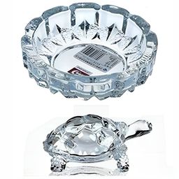 Navyaksh White Glass Religious Small Turtile Plate Showpiece-image-83