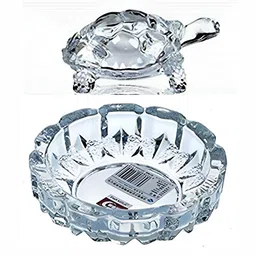 Navyaksh Transparent Birds And Animals Glass Showpiece With Plate-image-78