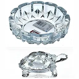 Navyaksh Transparent Glass Kachua Plate Showpiece-image-40