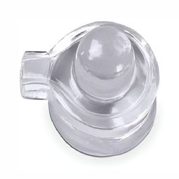 Navyaksh White Crystal Shivling Showpiece-31