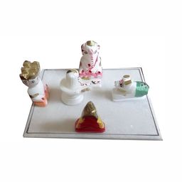 Navyaksh White & Pink Metal Shiva Pariwar Decorative Showpiece-image-39